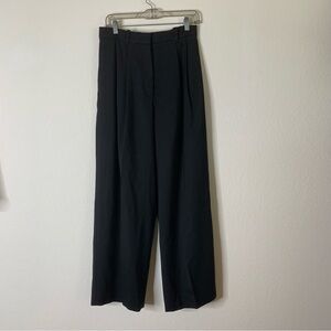 COS Womens black wool blend pleated trousers 10